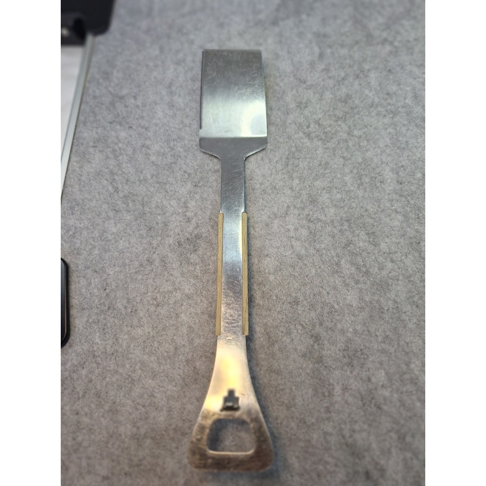 Vintage Vernco Stainless Steel Spatula Slicer Bottle Opener Wood Handle Japan